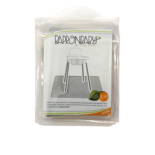 Бапронбаби минималистичка светло сива прскалка - водоотпорен фати за под високи столчиња, подови, табели, време на игра или уметност