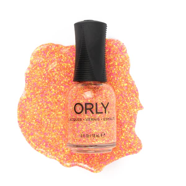 Orly Nail Polish „Party Animal“ | Пинк/портокалово/жолт нокти за нокти со холографски сјај