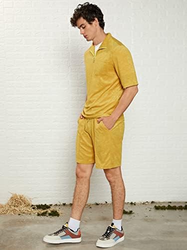 Oshho Облека за две парчиња за мажи, четвртина од панталони за половината и влечење на половината