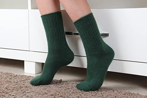Кашмир волна чорапи за жени, мека пријатна плетена топла долга должина на глуждот