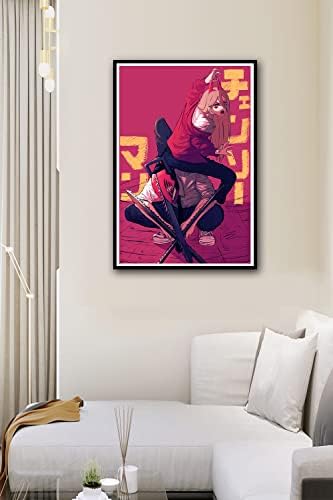 Eflormes Chainsaw Man постер Јапонија Манга декоративно сликарство wallидна уметност платно Постери подароци 16x24 инчи без рамка