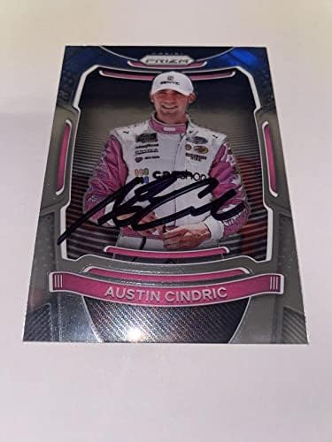 Остин Циндриќ потпиша 2021 година за тргување картичка за трки во Panini Prizm NASCAR - Автограмирани картички на НАСКАР