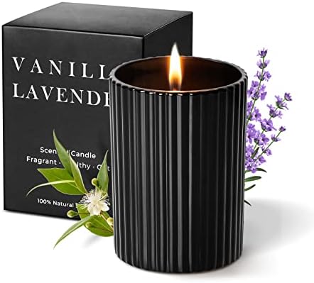 Лаванда еукалиптус свеќи за домашни мириси: есенски свеќи природни свеќи од соја памук фитил Божиќен подарок за жени, 6oz