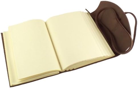 Оригинален кожен наследство на наследство од Рустикален Риџ - Скица за гроздобер кожа дневник - 400 страници - 5 x 7 - Богато темно кафеава