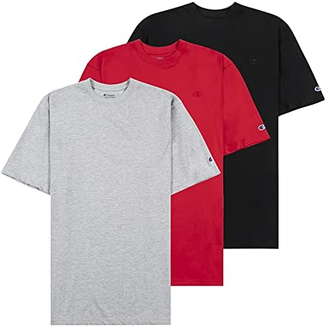 Шампион големи и високи кошули за мажи-3 PK памучни мажи голема и висока маица