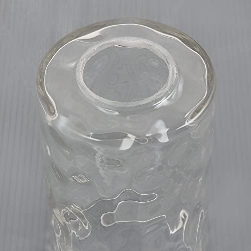 Anmire 4 пакет чиста зачукана стаклена сенка, цилиндрична светлина за замена на светлина или капакот со 1-5/8-инчен фитер за лустер wallид sconce