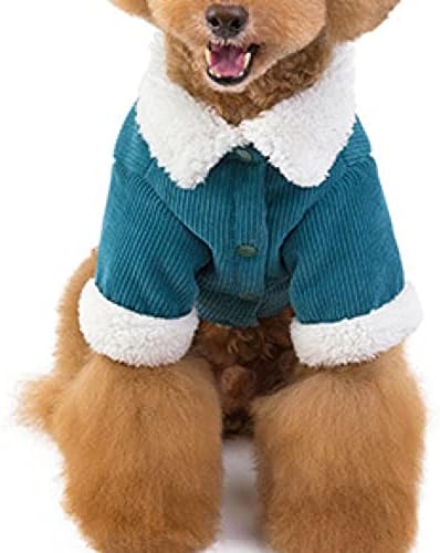Кутре модна облека облека кучиња мачки зимски плус густа топла маица мода милениче меко кордореј две нозе палта