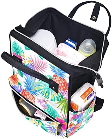 Шарена тропска торба за пелена од ананас, ранец на колеџ, ранци, ранец на лаптоп дневен пакет