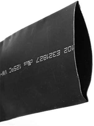 Нов LON0167 1,65м должина од 25мм диа полиолефин топлински смалување на цевката за ракави за ракави, црна боја (1,65м länge 25mm Durchmesser