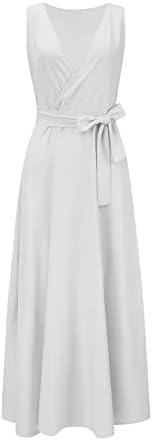 Летни фустани за жени околу вратот без ракави со високи половини полите, елегантен фустан секси венчален фустан за гости