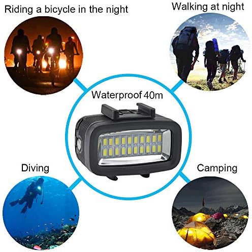 Аванзија МИНИ ЛЕД Светло 40м Водоотпорен Може Да се Користи Со Гопро Додатоци Погодни За Нуркање Кампување Пешачење Возење Велосипед