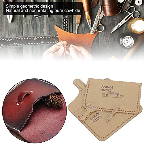 Шаблони за кожни агатиги за кожа, 4 парчиња чисти акрилни шаблони торбички торбички чанти чанта DIY кожа шема на паричник занаетчиски