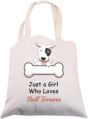Подароци за териерски територии Cmnim Bull за жени Bull Terrier Tote торба само девојче кое сака торба со територии на бикови