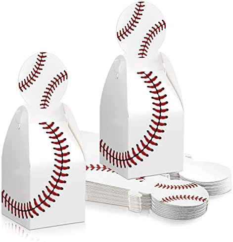 50 Парчиња Бејзбол Партија Корист Третираат Кутии Бејзбол Спорт Бонбони Добрите Подарок Кутии Спортски Тема Снек Картонски Кутии