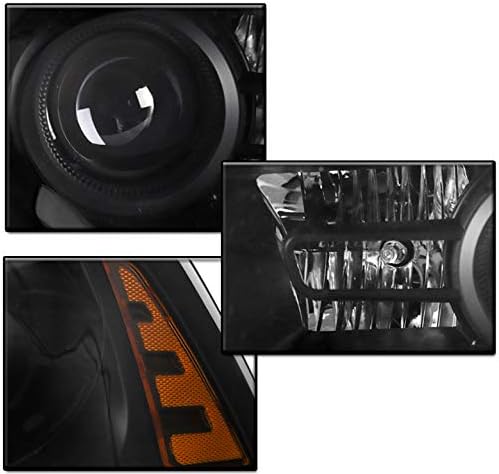 ZMAUTOPARTS Проектор Црни Фарови Фарови со 6.25 Бела LED DRL Светла За 2013-2018 Dodge Ram меморија 1500 2500 3500