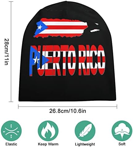 Порто Рико мапа на знамето на гравчето меко топло топло целосна пулвер капа за череп капа за спиење за унисекс