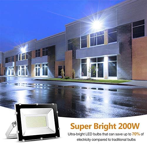 Yuyvhh 10 пакет 20000lm LED безбедносни светла Сензор за движење на отворено, супер светла IP65 водоотпорна светлина за поплави