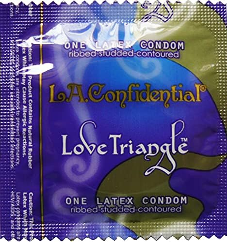 L.A.Confidential Love Triangle Triangle Ribbed-Contured-Conture Latex Condom