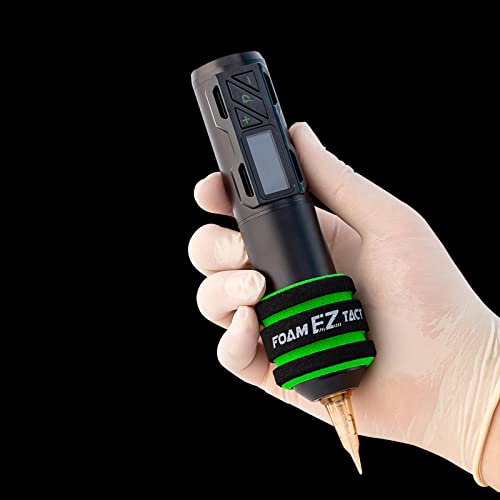 EZTAT2 12PCS ТАКТ За Еднократна Употреба Пена Тетоважа Зафат Опфаќа Плус Големина 28mm до 34mm За Безжична Батерија Ротациона Тетоважа