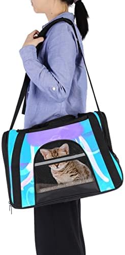 Светлечка Торба За Носач За Миленичиња Од Медуза, Ранец Одобрен Од Авиокомпанијата, Пренослива Торба За Дишење За Мали Кучиња, Мачки И Мали