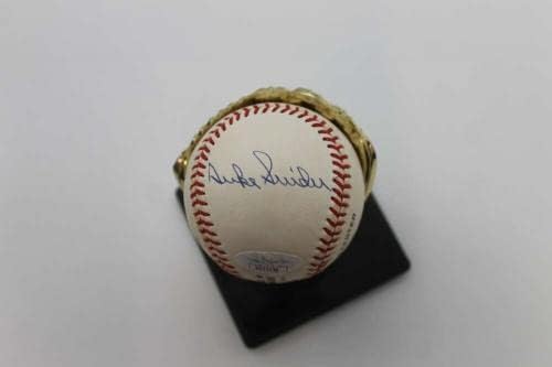 Мики Мантл/Вили Мејс/Дјук Снајдер потпишан бејзбол автограм JSA LOA D2122 - Автографски бејзбол