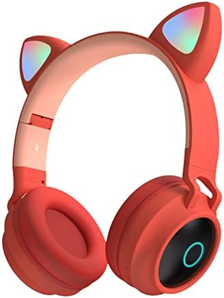 x9jW7S 2021 Преклопен Безжичен Bluetooth Led Слушалки За Уши За Мачки Вградени Слушалки За Поддршка На Микрофон Аудио Кабел и Тф