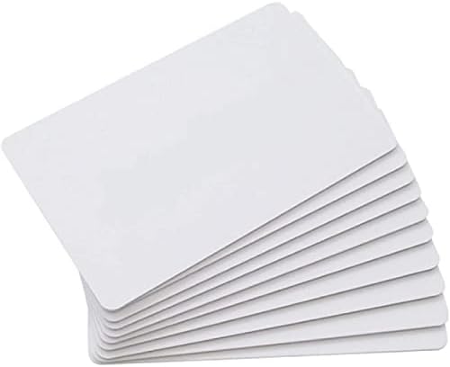 Gialer 10 Пакет Премиум Бело Празно Пвц Картички Графички Квалитет Пластика CR80 30mil Значки За Идентификација Картичка Компатибилен