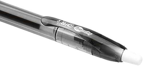BIC Gel -Occiation ST Оригиналниот гел со мастило пенкала - Среден врв од 0,7 мм - Блистер пакет од 3 - црно мастило