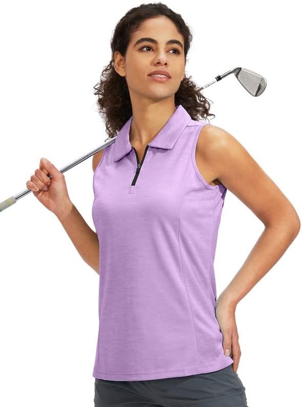 Women'sенска кошула без ракави без ракави со тенис Брз сув резервоар врвови Поло кошули за жени облека за облека за голф