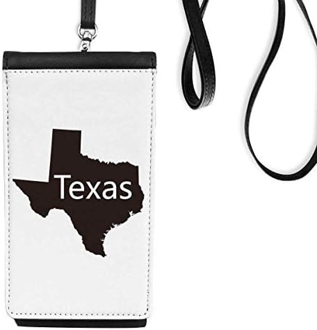 Тексас Америка во САД, на преглед на мапа на мапата, чанта, виси мобилна торбичка, црн џеб