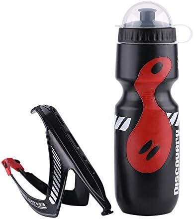 Vgeby1 спортско шише со вода, шише со шише со вода 650 мл со држач за велосипеди за велосипедско планинарење пешачење