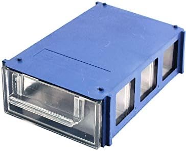 X-Ree 155mm x 93mm x 45mm Одвојување 3 слотови за складирање на фиоки за фиоки сина чиста (Contenitore rimovibile по касето A 3 Cassetti