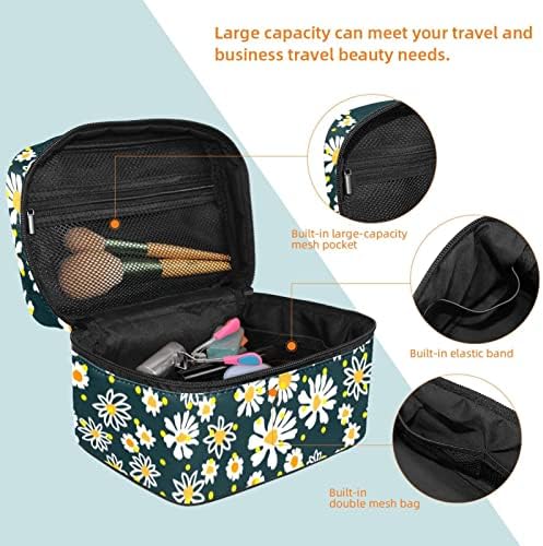 торба за Шминка за Патување јојоамој, Слатки Цвеќиња Од Маргаритка Голема Козметичка Торба Организатор На Шминка Мултифункционални Торби За