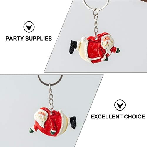 2 парчиња Дедо Мраз Ангел Ангел Клучни приврзоци за клучеви за клучеви