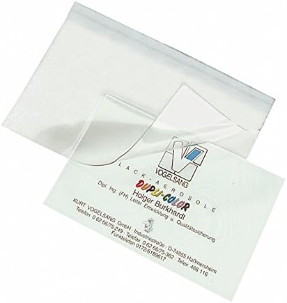 Издржливи 823119 ламинирачки торбички запечатете го 90 x 54 mm пакет од 10 транспарентни