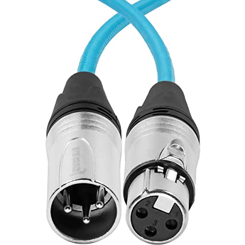 Kondor Blue Mini XLR машки до XLR Femaleенски аудио кабел за BlackMagic Pocket 4K/6K видео асистенција | Pro XLR адаптер за микрофони