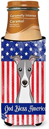 Богатства на Каролина BB2166MUK Американско знаме и италијански Greyhound Ultra Hugger за тенок лименки, може да се подигнат ракав за ракави
