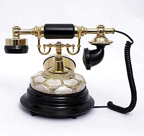 Qdid Vintage телефон, антички ретро телефонски фиксни телефони со ротационо бирање и редиција на еден клуч за подарок за дома
