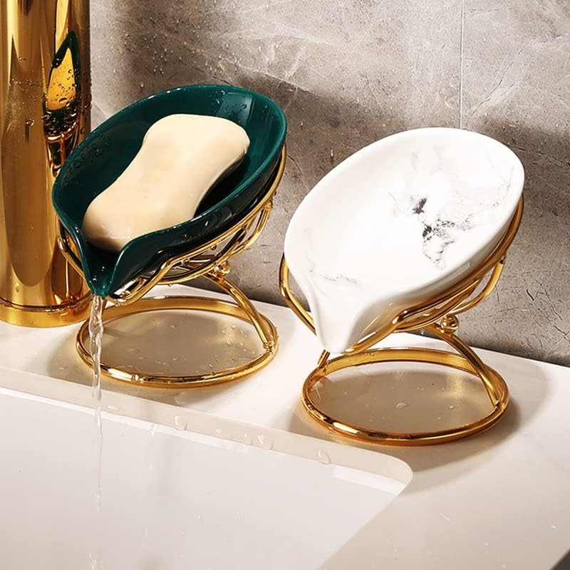 Дубао лист облик сапун кутија сапун држач за сапун чинија за чување плоча бања туш за бања решетката за бања