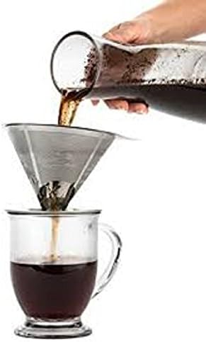 Истурете го производителот на кафе, Амадо истурете го производителот на кафе, не'рѓосувачки челик, истурете го филтерот за