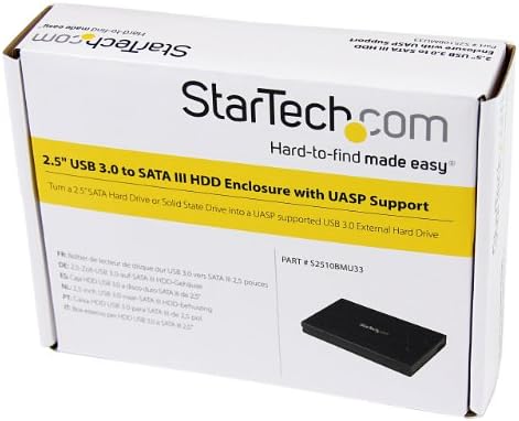 StarTech.com 2.5 Куќиште За Хард Диск - Поддржува UASP-SATA 6Gbps - USB 3.0 Надворешно Куќиште за Хард Диск - SSD/HDD Комплет