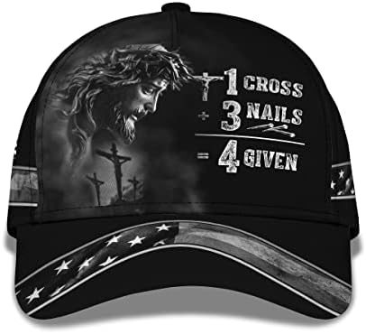 Mensените за мажи Прилагодете ја буквата капа за печатење еден крст плус три нокти еднакви четири, со што ни се даде знаме за бејзбол капа