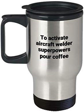 Клугла за патувања за заварувачи на авиони - смешна саркастична термичка изолирана подарок за кригла од не'рѓосувачки челик