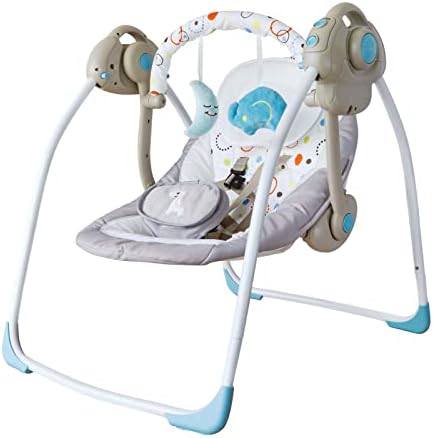Електричен замав за бебиња за новороденчиња, столче за лулка со интелигентна музика за вибрации, смирувачки преносен отпор на оптоварување