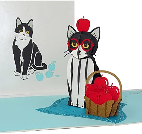 Handcrafty Nomads Tuxedo Cat 3D Pop Up Card