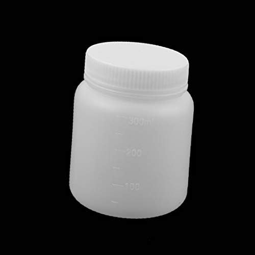 Х-DREE 5Pcs 300ml Пластични Круг Широк Устата Хемиски Примерок Реагенс Шише Задебелување (Ispessimento дела bottiglia дел реагенте