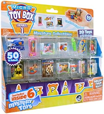 Најмал светски микро играчки кутија серија 1 мини колекционерски 20 пакувања, мулти, минијатурни
