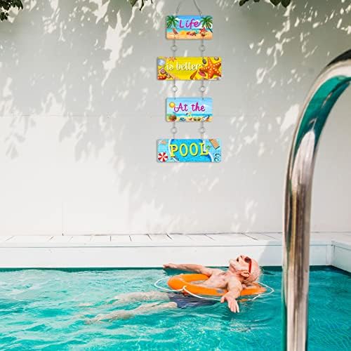 Летен плажа wallид декор добредојде на рајски знак внатрешен базен знак метал што виси тропски бар флип -флоп знак бесконечен летен гроздобер