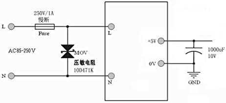 Tidecent 1 PIECE AC до DC напојување на електрична енергија AC85-250V 50/60Hz 220V до 5V2A модул за напојување AC до 5V DC конвертор