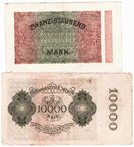 Германија Вајмарска Република Поставена на 20.000 10.000 5.000 1.000 и 500 Марка Банкноти